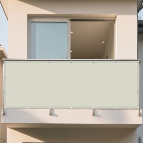 Sonnenschutz Sonnensegel 315 x 320 cm Rechteckig Wasserdicht Sonnenschutz Windschutz Sonnenplane Rechteckige Markise Ohne Bohren mit Ösen Segeltuch für Außenbereich Garten, cremefarben von DOGUO