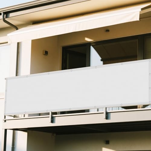 Sonnenschutz Sonnensegel 550 x 780 cm Rechteckig Wasserdicht 98% UV Schutz Markise Balkon Ohne Bohren mit Ösen Und Befestigungsseile für Balkon Camping Terrasse Pergola, Weiß Sonnenschutz Sonnensegel 550 x 780 cm Rechteckig Wasserdicht 98% UV Schutz Markise Balkon Ohne Bohren mit Ösen Und Befestigungsseile für Balkon Camping Terrasse Pergola, Weiß von DOGUO