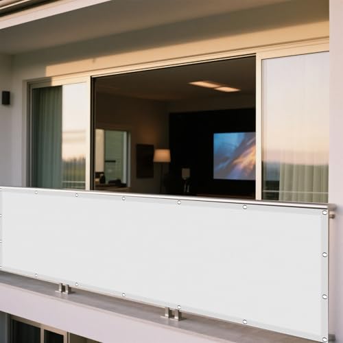 Sonnensegel 230 x 790 cm Rechteckig Wasserdicht 98% UV Schutz Schattentuch inkl Befestigungsseile für Balkon Garten, Weiß Sonnensegel 230 x 790 cm Rechteckig Wasserdicht 98% UV Schutz Schattentuch inkl Befestigungsseile für Balkon Garten, Weiß von DOGUO