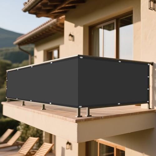 Sonnensegel 380 x 410 cm Rechteckig Wasserdicht Sonnenschutz Windschutz Windschutz Überdachung Plane mit Ösen Segeltuch 4 × 1.5 M Seile für Terrasse Balkon, Dunkelgrau Sonnensegel 380 x 410 cm Rechteckig Wasserdicht Sonnenschutz Windschutz Windschutz Überdachung Plane mit Ösen Segeltuch 4 × 1.5 M Seile für Terrasse Balkon, Dunkelgrau von DOGUO