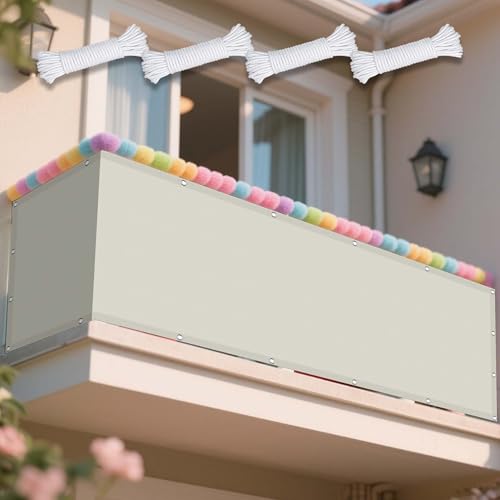 Sonnensegel 540 x 540 cm Rechteckig Wasserdicht 98% UV Schutz Schattierungsnetz inkl Befestigungsseile mit Ösen Ohne Bohren mit Seil für Balkon Terrasse, cremefarben Sonnensegel 540 x 540 cm Rechteckig Wasserdicht 98% UV Schutz Schattierungsnetz inkl Befestigungsseile mit Ösen Ohne Bohren mit Seil für Balkon Terrasse, cremefarben von DOGUO