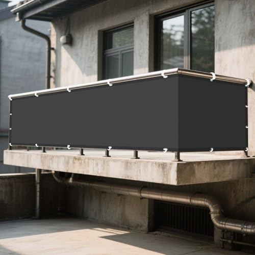 Sonnensegel Sonnenschutz 2.2 x 3.8 m Rechteckig Wasserdicht 98% UV Schutz Baldachin Garten Segel mit Ösen Und Befestigungsseile für Balkon Terrasse Garten Outdoor, Dunkelgrau von DOGUO