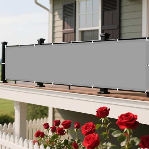 Sonnensegel Wasserabweisend 200 x 200 cm Rechteckig Wasserdicht Sonnenschutz Windschutz Schattenspender Leinwand mit Ösen Und Befestigungsseile für Garten Terrasse, Hellgrau von DOGUO