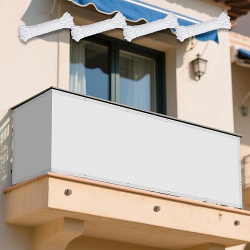 Sonnensegel Wasserabweisend 312 x 380 cm Rechteckig Wasserdicht 98% UV Schutz Schatten Mesh Abdeckung mit Ösen Segeltuch 4 × 1.5 M Seile für Terrasse Balkon, Weiß Sonnensegel Wasserabweisend 312 x 380 cm Rechteckig Wasserdicht 98% UV Schutz Schatten Mesh Abdeckung mit Ösen Segeltuch 4 × 1.5 M Seile für Terrasse Balkon, Weiß von DOGUO