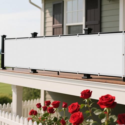 Sonnensegel Wasserabweisend 600 x 740 cm Rechteckig Wasserdicht Sonnenschutz Windschutz Schattenspender Leinwand mit Ösen Und Befestigungsseile für Garten Terrasse, Weiß Sonnensegel Wasserabweisend 600 x 740 cm Rechteckig Wasserdicht Sonnenschutz Windschutz Schattenspender Leinwand mit Ösen Und Befestigungsseile für Garten Terrasse, Weiß von DOGUO