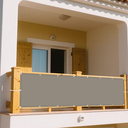 Sonnensegel mit Ösen 130 x 295 cm Rechteckig Wasserdicht Sonnenschutz Windschutz Segeltuch Pergola Überdachung Plane mit Spannseilen mit Ösen für Garten Balkon, Taupe Sonnensegel mit Ösen 130 x 295 cm Rechteckig Wasserdicht Sonnenschutz Windschutz Segeltuch Pergola Überdachung Plane mit Spannseilen mit Ösen für Garten Balkon, Taupe von DOGUO