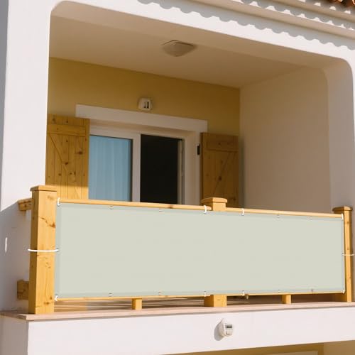 Sonnensegel mit Ösen 170 x 265 cm Rechteckig Wasserdicht Sonnenschutz Windschutz Segeltuch Pergola Überdachung Plane mit Spannseilen mit Ösen für Garten Balkon, cremefarben von DOGUO