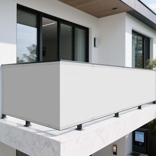Sonnensegel mit Ösen Nach Maß 120 x 550 cm Rechteckig Wasserdicht 98% UV Schutz Markise Balkon Ohne Bohren mit Spannseilen mit Ösen für Außenbereich Garten, Weiß Sonnensegel mit Ösen Nach Maß 120 x 550 cm Rechteckig Wasserdicht 98% UV Schutz Markise Balkon Ohne Bohren mit Spannseilen mit Ösen für Außenbereich Garten, Weiß von DOGUO
