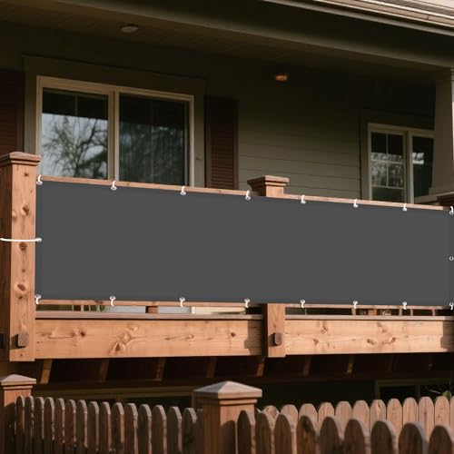 Sonnensegel mit Ösen Nach Maß 230 x 270 cm Rechteckig Wasserdicht 98% UV Schutz Sunprotect Professional mit Spannseilen mit Ösen für Garten Terrasse, Dunkelgrau von DOGUO