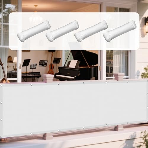 Sonnensegel mit Ösen Nach Maß 280 x 360 cm Rechteckig Wasserdicht Sonnenschutz Windschutz Markise Balkon Ohne Bohren inkl Befestigungsseile für Terrasse Garten, Weiß Sonnensegel mit Ösen Nach Maß 280 x 360 cm Rechteckig Wasserdicht Sonnenschutz Windschutz Markise Balkon Ohne Bohren inkl Befestigungsseile für Terrasse Garten, Weiß von DOGUO