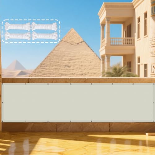 Sonnensegel mit Ösen Wasserdicht 205 x 215 cm Rechteckig Wasserdicht 98% UV Schutz Schattennetz mit Ösen Sichtschutz Reißfest Wetterfest Ohne Bohren für Balkon Terrasse, cremefarben Sonnensegel mit Ösen Wasserdicht 205 x 215 cm Rechteckig Wasserdicht 98% UV Schutz Schattennetz mit Ösen Sichtschutz Reißfest Wetterfest Ohne Bohren für Balkon Terrasse, cremefarben von DOGUO
