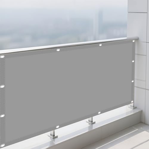 Wasserdicht Sonnensegel 1.5 x 8 m Rechteckig Wasserdicht Sonnenschutz Windschutz Blickdicht Schattennetz mit Ösen Segeltuch 4 × 1.5 M Seile für Balkon Garten Terrasse, Hellgrau Wasserdicht Sonnensegel 1.5 x 8 m Rechteckig Wasserdicht Sonnenschutz Windschutz Blickdicht Schattennetz mit Ösen Segeltuch 4 × 1.5 M Seile für Balkon Garten Terrasse, Hellgrau von DOGUO