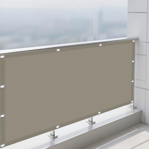 Wasserdicht Sonnensegel 5.5 x 8 m Rechteckig Wasserdicht Sonnenschutz Windschutz Blickdicht Schattennetz mit Ösen Segeltuch 4 × 1.5 M Seile für Balkon Garten Terrasse, Khaki Wasserdicht Sonnensegel 5.5 x 8 m Rechteckig Wasserdicht Sonnenschutz Windschutz Blickdicht Schattennetz mit Ösen Segeltuch 4 × 1.5 M Seile für Balkon Garten Terrasse, Khaki von DOGUO