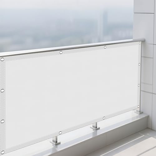 Wasserdicht Sonnensegel 8 x 10 m Rechteckig Wasserdicht Sonnenschutz Windschutz Blickdicht Schattennetz mit Ösen Segeltuch 4 × 1.5 M Seile für Balkon Garten Terrasse, Weiß Wasserdicht Sonnensegel 8 x 10 m Rechteckig Wasserdicht Sonnenschutz Windschutz Blickdicht Schattennetz mit Ösen Segeltuch 4 × 1.5 M Seile für Balkon Garten Terrasse, Weiß von DOGUO