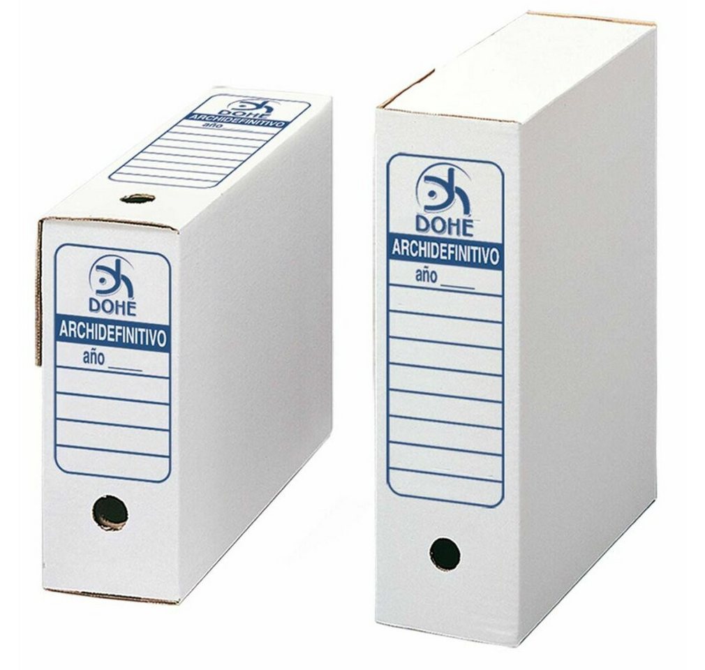DOHE Papierscheren Datei-Box Archidefinitivo Weiß Pappe Din A4 50 Stück (21,5 x 31,5 cm) von DOHE