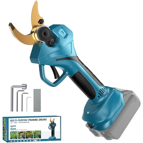 DOICAH Akku Astschere 18V, 40mm Drahtlose Elektrisch Gartenschere, Max Öffnung 65mm Kompatibel für Makita BL-18V, Bürstenlosen Motor, LCD-Display, zum Beschneiden von Bäumen (Kein Akku) von DOICAH