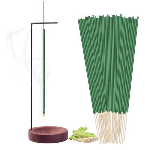 Citronella-Räucherstäbchen, Zitronengras-Räucherstäbchen mit umgekehrtem Räucherstäbchenhalter, natürliche erfrischende Räucherstäbchen für Zuhause, drinnen und draußen, Terrasse, Garten, 200 Stück Citronella-Räucherstäbchen, Zitronengras-Räucherstäbchen mit umgekehrtem Räucherstäbchenhalter, natürliche erfrischende Räucherstäbchen für Zuhause, drinnen und draußen, Terrasse, Garten, 200 Stück von DOINEUFL