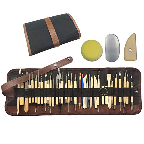 DOITEM 38Pack Sculpting Tools mit wiederverwendbarem Beutel für Polymer Clay Pottery Ceramic Art Craft von DOITEM