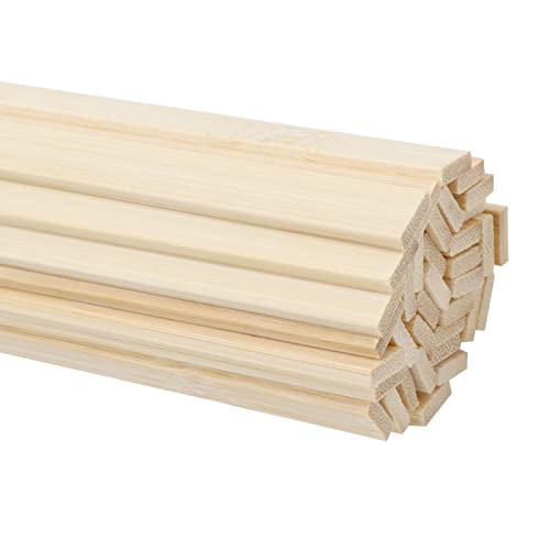 DOITEM Natürliche Extra Lange Bambus Holz Bastelstangen 35 Stück -Starke Holzstangen für Bastelprojekte (300 mm) von DOITEM