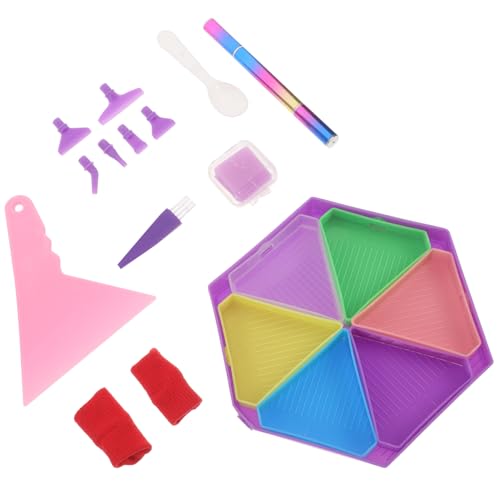 DOITOOL 1 Satz Bohrgerichtset Bausätze tragbar Schmucktablett Nagelwerkzeug-Organizer-Tablett Sortierer für Strasssteine Sortierfach Strass Halter tablett Perlensortierplatte Plastik von DOITOOL