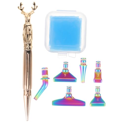 DOITOOL 1 Satz Bohrstift Diamant Point Drill Malereiwerkzeug Diamond Art zarter Manikürestift Werkzeuge zum Malen von Perlen Perlensammelstift Maniküre-Stift Nagelkunstwerkzeug Metall von DOITOOL