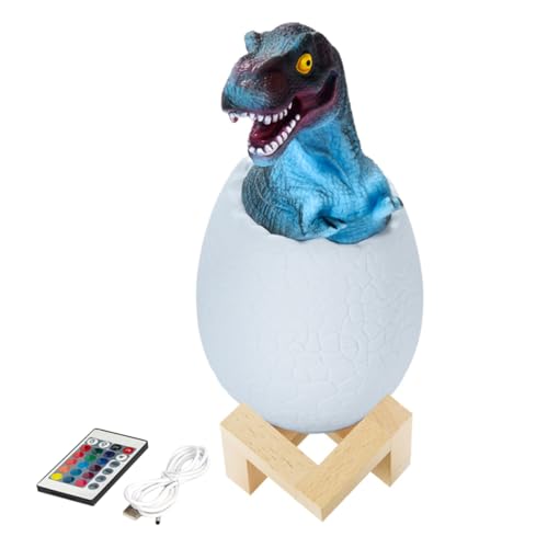 DOITOOL 1 Satz Buntes Dinosaurier-nachtlicht Dino-nachtlicht Dekorative Weihnachtslampe Dinosaurier-ei-licht 3d-lampe Dinosaurier-ei-pat-lampe 3d-illusionslampe Kind Bettlampe Tier Plastik von DOITOOL