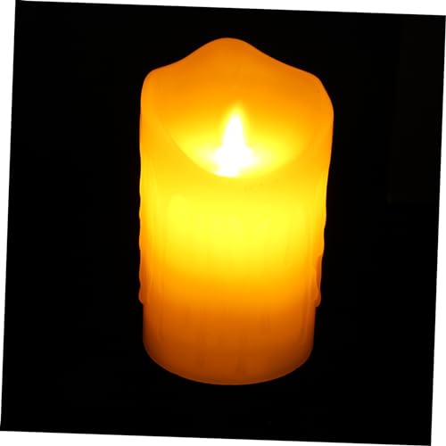 DOITOOL 1 Satz Ferngesteuerte Tränenkerzenlampe Batterie Kerzen Flammenlose Kerzen Mit Fernbedienung Gefälschte Kerzen Stumpenkerzen Elektronisches Bauteil Elektrisches Kerzenlicht Blinkt von DOITOOL