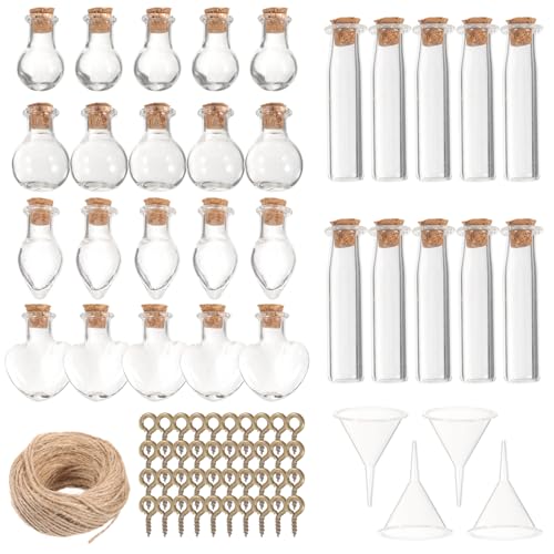 DOITOOL Kleiner Glasflaschen mit Korken 50 Stück Kleine Wishing Flaschen für Selbstgemacht Dekoration Hochzeit Party Kunsthandwerk DOITOOL Kleiner Glasflaschen mit Korken 50 Stück Kleine Wishing Flaschen für Selbstgemacht Dekoration Hochzeit Party Kunsthandwerk von DOITOOL