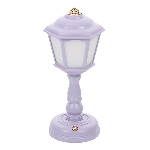 DOITOOL 1 Satz Mini-schreibtischlampe Usb-nachtlicht Led-vintage-tischlampe Traditionelle Tischlampe Alte Nachttischlampe Retro-nachttischlampen Jahrgang Violett Abs Esstisch von DOITOOL