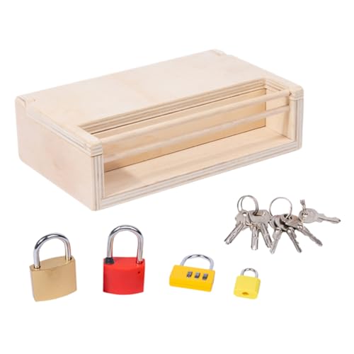 DOITOOL 1 Satz Montessori Lernspielzeug Schloss Schlüssel für Kleinkinder Frühe Bildungsspielzeuge Hand Augen Koordination und Logischem von DOITOOL