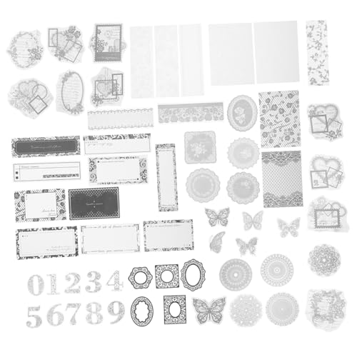 DOITOOL 1 Satz Pet Scrapbook Spitzenaufkleber Selbstklebende Dekorationssticker Für Handarbeiten Für Scrapbooking Und Projekte Elegantes Design Langlebig Und Vielseitig 100 Stück von DOITOOL
