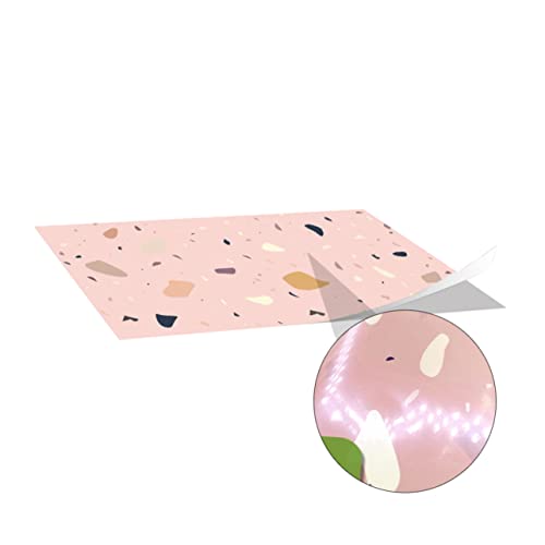 DOITOOL 1 Satz Rosa Terrazzo Fliesen Aufkleber Bodenfliesen Schälen Wandfliesen Fliesen Aufkleber Fliese Abziehen Und Aufkleben Aufkleber Für Bodenfliesen Schrank Keramikfliesen Pvc von DOITOOL