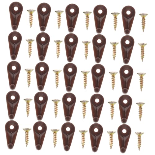 DOITOOL 1 Satz Spiegelhalterung für Wand Clips zur Befestigung von Spiegeln Langlebige und Praktische und Spiegel Clips Braun zur Einfachen Installation ohne Bohren von DOITOOL