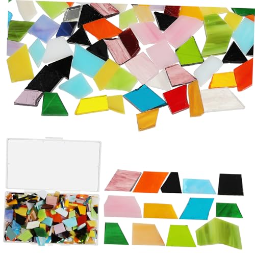DOITOOL 1 Schachtel Glas Mosaikfliesen Bunte Kleine DIY Bastelsteine Verschiedene Formen Sicher Für Dekoration Wohnzimmer Bad Küche DOITOOL 1 Schachtel Glas Mosaikfliesen Bunte Kleine DIY Bastelsteine Verschiedene Formen Sicher Für Dekoration Wohnzimmer Bad Küche von DOITOOL