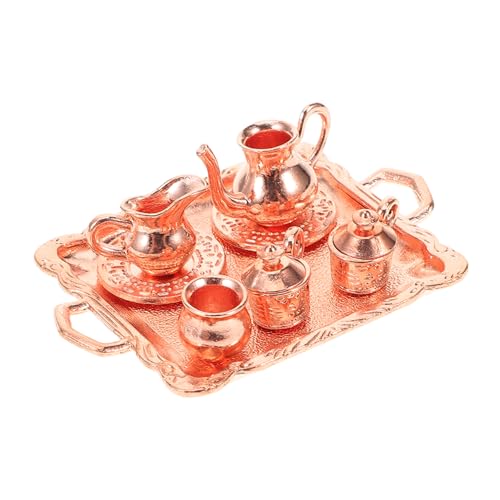 DOITOOL 1 Set Mini Teeservice Modell Gefälschtes Puppenhaus Miniatur Set Mini Teegeschirr Puppenzubehör Mini DIY Zubehör DIY Zubehör Teegeschirr Modell von DOITOOL