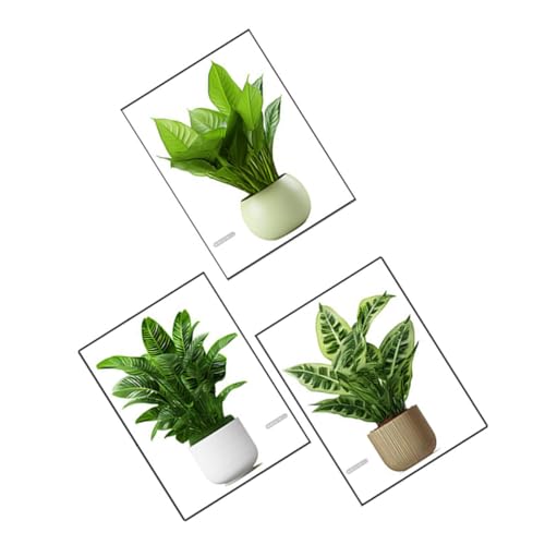 DOITOOL 1 Set Topfpflanzen Wandaufkleber Grüne Pflanzen Wandaufkleber 3D Bonsai Aufkleber Für Zuhause Büro Deko Aufkleber Blumentapete Schlafzimmer Wandaufkleber Bonsai von DOITOOL