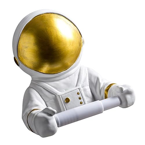 DOITOOL 1 Stück Astronauten-Taschentuchhalter Wandmontierter Toilettenpapierhalter Mit Astronautenfigur Für Badezimmer Und Küche Papierhandtuchspender Ständer Harz Organizer von DOITOOL