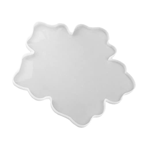 DOITOOL 1 Stück Basisform für Spiegelfläche wiederverwendbar Formschalen Blume geformt Silikonform Untersetzer selber machen Formen herstellen Silikon -Epoxidform Weiß von DOITOOL