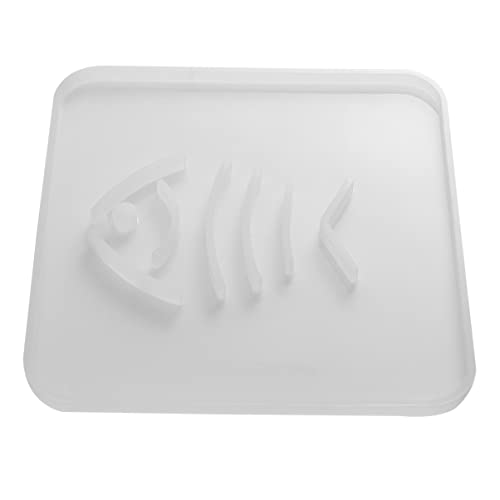 DOITOOL 1 Stück DIY Kristall Epoxidharz Gießform mit Fischknochen Design Silikonform für Kreative Tischdekoration und Untersetzer Weiß von DOITOOL