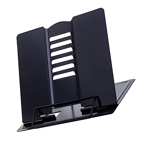 DOITOOL 1 Stück Einstellbarer Desktop Bücherständer für Multifunktionales Lesegerät aus Metall für Zuhause Büro und Schule Fördert Gesunde Lesegewohnheiten Schwarz von DOITOOL