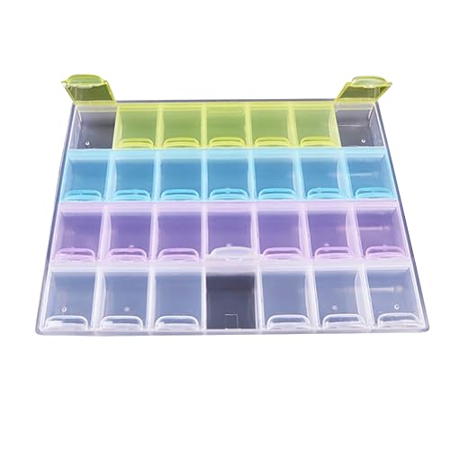 DOITOOL 1 Stück Fächer Diamant Aufbewahrungsbox Transparente Zubehör Box für Bastelbedarf und DIY Projekte für Perlen Ohrringe und Nail Art Zubehör von DOITOOL