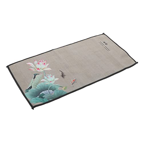 DOITOOL 1 Stück Geschirrtuch Japanisches Handtuch Leinen Handtuch Schwarz Schreibtischunterlage Kung Fu Tee Set Küche Geschirrtücher Tee Zeremonie Lieferungen Küche Geschirrtuch Tee von DOITOOL