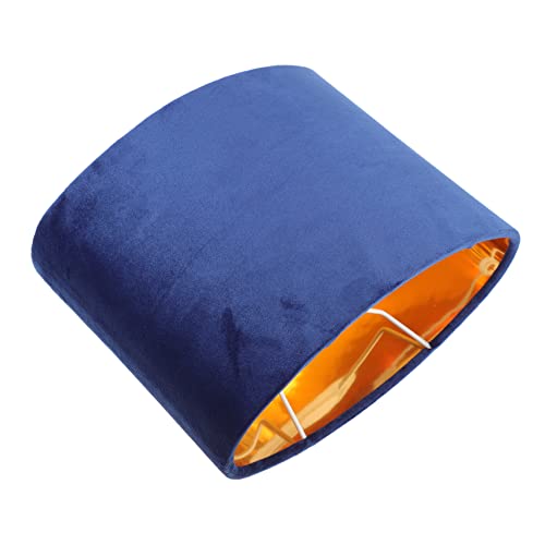 DOITOOL 1 Stück Lampenschirm Kerzenhalter Kerze Wandleuchte Minimalistischer Tischlampen-Fass-Lampenschirm Stehlampen-Ersatzschirm Leinenschirm Für Lampenstoff Blauer Ovaler von DOITOOL
