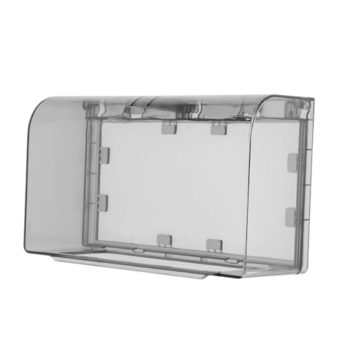 DOITOOL 1stück Wasserdichte Steckdosenabdeckung Doppelte Position Selbstklebende Schutzbox Für Badezimmer Und Küche Spritzschutz Für Schalter Transparent Schwarz Für Innen Und von DOITOOL