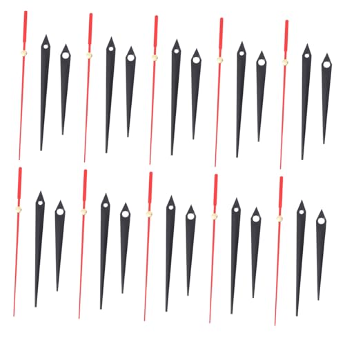 DOITOOL 10 Sätze Metall Uhrzeiger Ersatzteile Langlebige Wanduhr Zeiger DIY Uhrreparatur Handwerk Zubehör für Quarzuhr Rahmenlose Uhr von DOITOOL