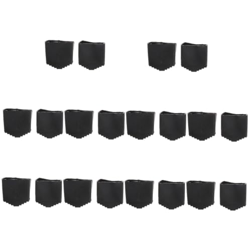 DOITOOL 10 Sätze rutschfeste Matte Leiterfußabdeckung Leiterfüße Klappbare Trittleiter Schritte Stand Gerüst Faltbar rutschfeste Leiterpolster Leiter Fußpolster Gummi Black 2 Stück * 10 von DOITOOL