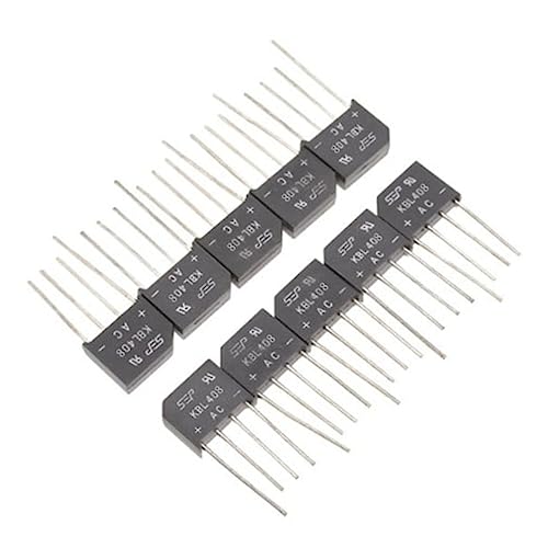DOITOOL 10er Pack 800V 4A Brückengleichrichter KBL408, Schwarz, Sport, Black, Bridge Rectifier, Schleifen, Schneiden, Polieren, Entgraten von DOITOOL