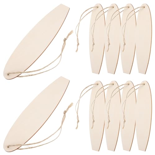10 Stück Mini Surfbrett Deko Diy Leere Holz Surfbrett Zum Basteln Kleines Surf Brett Mit Schnur für Strand Wand Dekoration 10 Stück Mini Surfbrett Deko Diy Leere Holz Surfbrett Zum Basteln Kleines Surf Brett Mit Schnur für Strand Wand Dekoration von DOITOOL