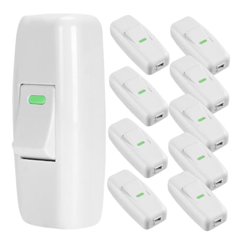 DOITOOL 10 Stück Inline Schalter für Tischlampen Kleiner Schalter für Kabel für Nachttischlampen und Andere Geräte Installieren Praktische Lösung für Ihre Beleuchtung von DOITOOL