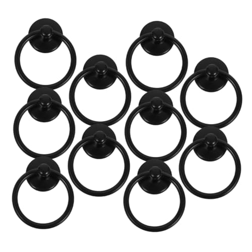 DOITOOL 10 Stück Metall Schrankgriffe Ring Ziehen Single Hole Kommode Türknöpfe Vintage Stil Langlebige Möbelgriffe für Schränke Ankleidezimmer Einfache Montage von DOITOOL